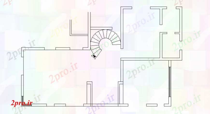 دانلود نقشه مسکونی  ، ویلایی ، آپارتمان  فاصله مفهوم خانه مدل جزئیات (کد109080)