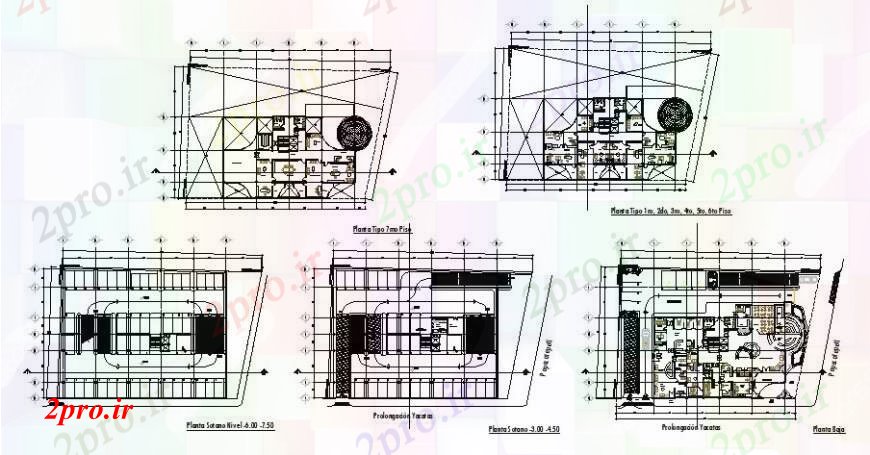 دانلود نقشه ساختمان اداری - تجاری - صنعتی مجتمع های مسکونی دفتر طبقه ساختمان طرحی های  (کد109165)