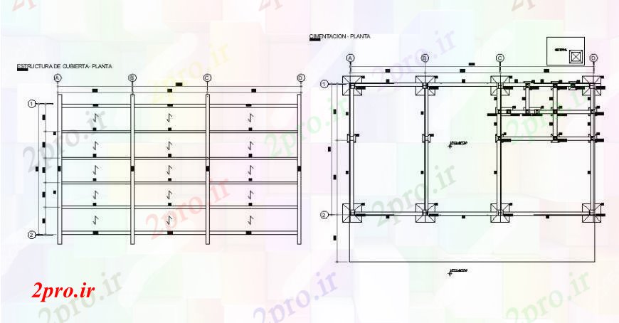 دانلود نقشه طراحی جزئیات ساختار بنیاد طرحی و پوشش طرحی  جزئیات ساختار (کد109169)