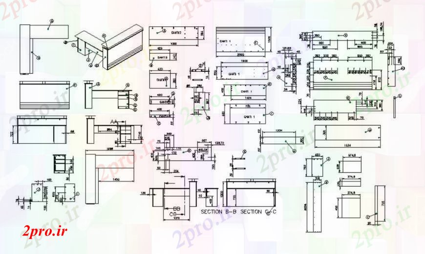 دانلود نقشه جزئیات طراحی در و پنجره   دو بعدی  از قسمت پنجره جزئیات واحد   (کد109351)