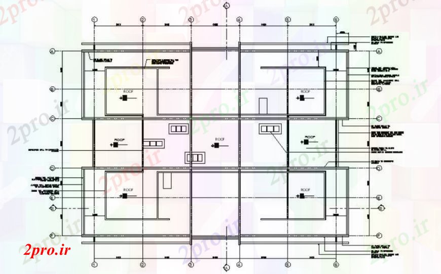 دانلود نقشه جزئیات ساخت و ساز سقف جزئیات ساخت و ساز  دو بعدی    اتوکد (کد109366)