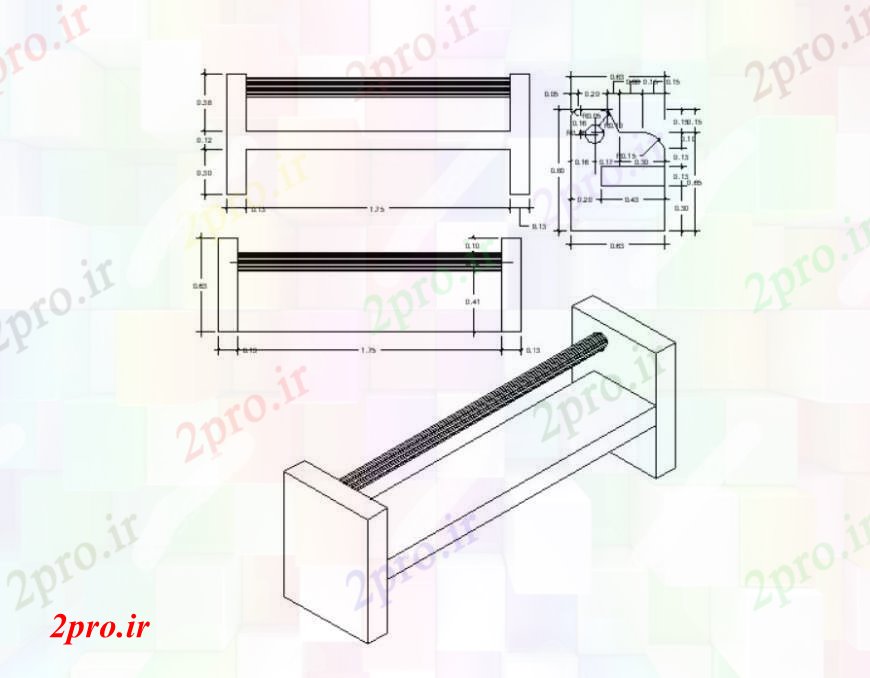 دانلود نقشه طراحی جزئیات ساختار بلوک های  نقشه های دو بعدی    اتوکد (کد109379)