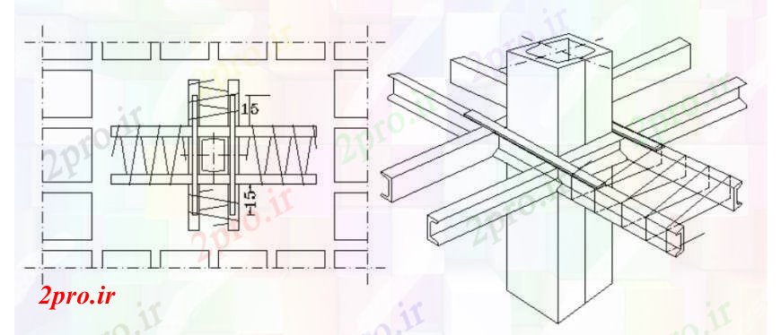 دانلود نقشه جزئیات ساخت و ساز جزئیات ساخت و ساز  دو بعدی  بلوک ساختاری  اتوکد (کد109405)