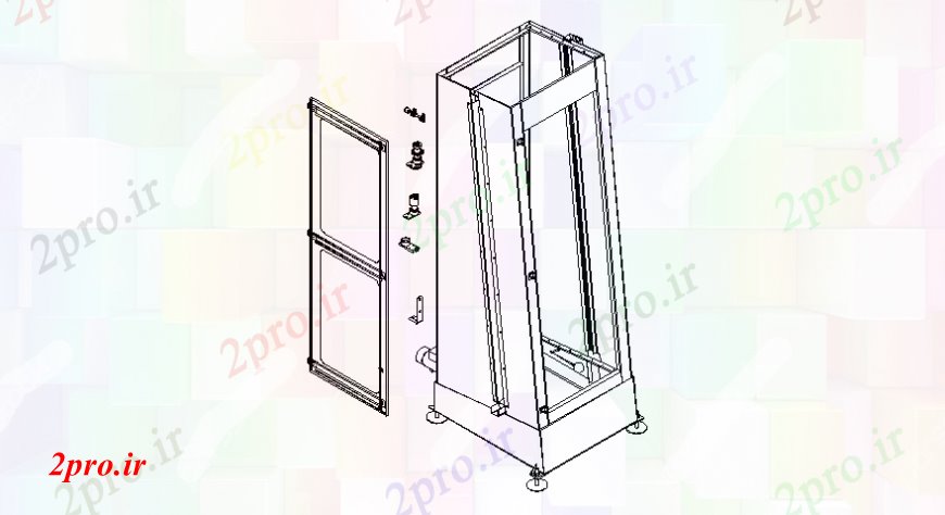 دانلود نقشه جزئیات طراحی در و پنجره  قدرت درب و دیگر جزئیات واحد مکانیکی (کد109422)