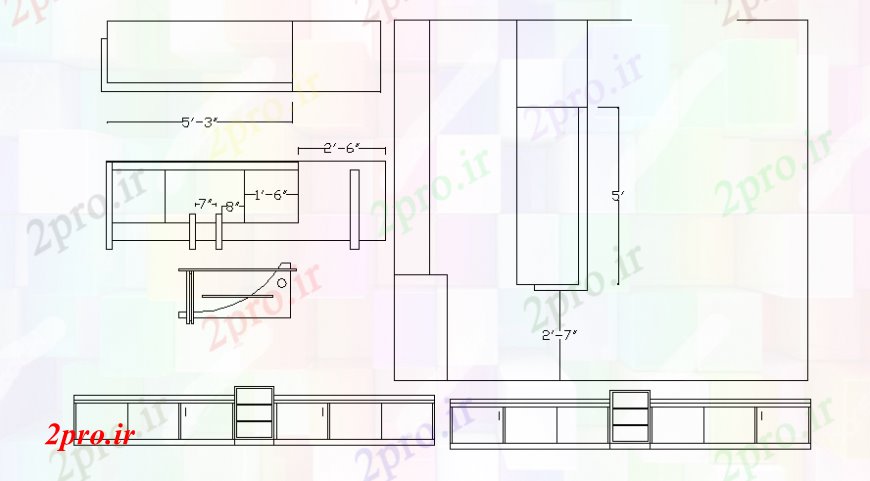 دانلود نقشه بلوک مبلمان مبلمان واحدهای جزئیات نقشه  دو بعدی  بلوک   (کد109443)