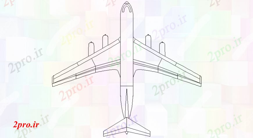 دانلود نقشه بلوک های حمل و نقل جزئیات  طراحی های هواپیما حمل و نقل  دو بعدی   (کد109450)