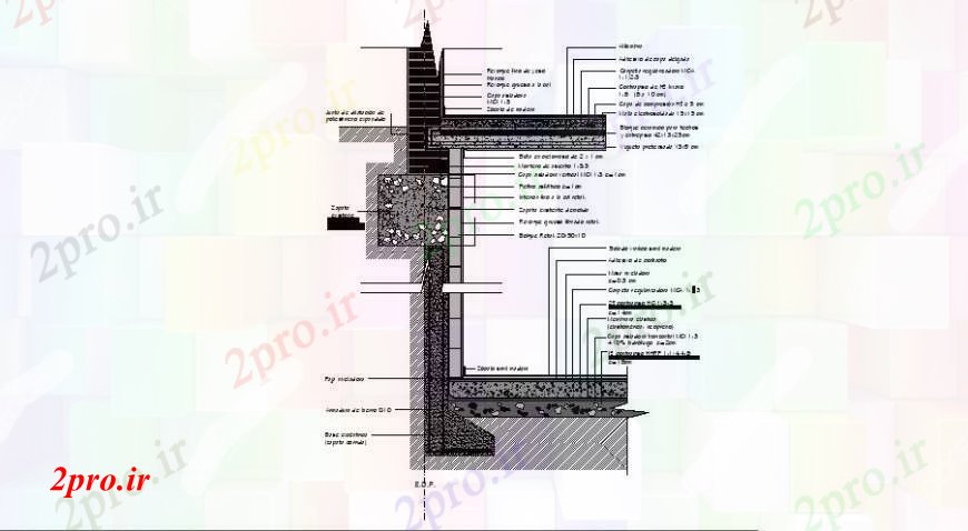 دانلود نقشه طراحی جزئیات ساختار جانبی قطع بخش سازنده طراحی جزئیات از خانه (کد109511)