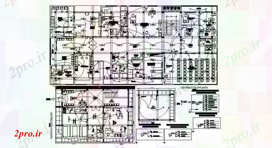 دانلود نقشه بیمارستان -  درمانگاه -  کلینیک بیمارستان طبقه درمانگاه نصب و راه اندازی برقی و طراحی جزئیات (کد109527)