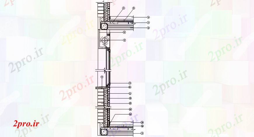 دانلود نقشه طراحی جزئیات ساختار مدل جزئیات مقطعی از پایه و اساس (کد109570)