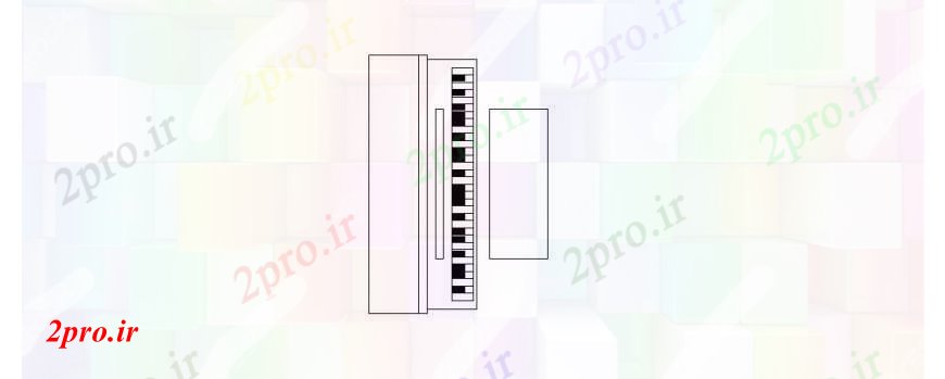 دانلود نقشه میز و صندلی جدول پیانو بالای صفحه  نما دو بعدی   (کد109723)