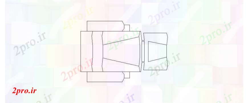 دانلود نقشه میز و صندلی تماس راحت بلوک نما صندلی منحصر به فرد طراحی جزئیات  (کد109751)