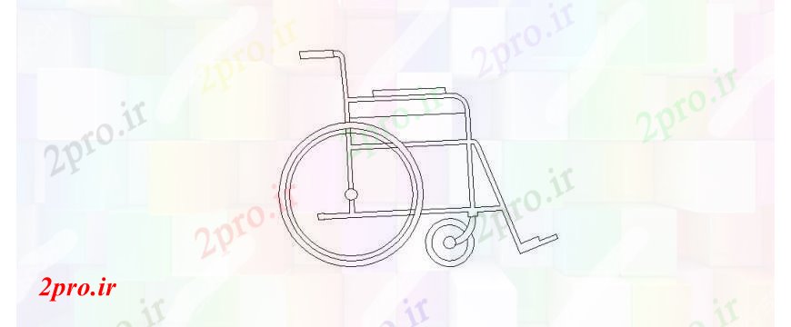 دانلود نقشه میز و صندلی چرخ مشترک صندلی نما  (کد109764)