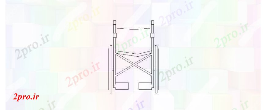 دانلود نقشه میز و صندلی و صندلی چرخ جلو  نما طراحی جزئیات (کد109765)