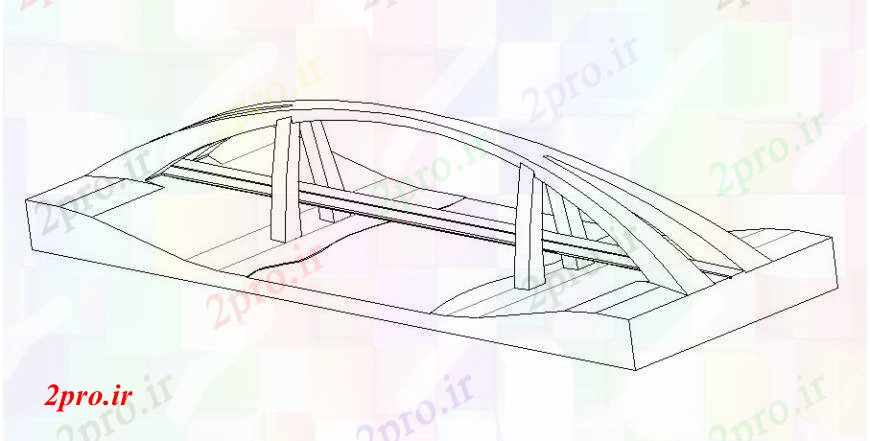 دانلود نقشه جزئیات ساخت پل نما ایزومتریک طراحی جزئیات پل خودکار  (کد109862)