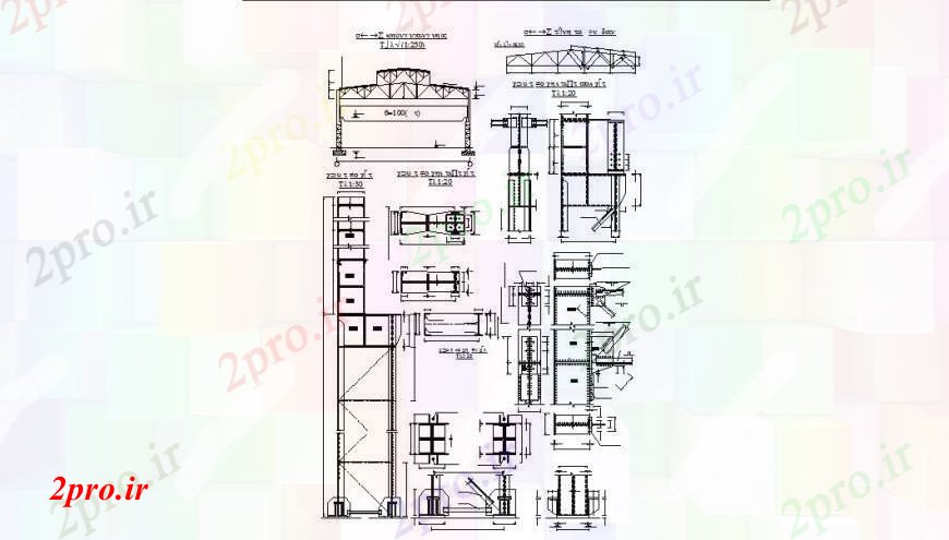 دانلود نقشه طراحی جزئیات ساختار بخش سقف ها، دیوارها و سازنده  ساختار طراحی جزئیات  (کد109904)