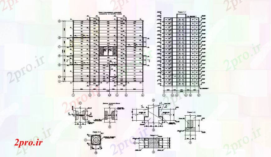 دانلود نقشه مسکونی  ، ویلایی ، آپارتمان  چند دان نما ساختمان آپارتمان   و ابعاد جزئیات  (کد109913)