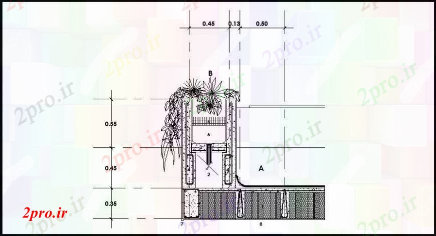 دانلود نقشه مسکونی  ، ویلایی ، آپارتمان  ورودی  مسیر بالای صفحه  (کد109930)