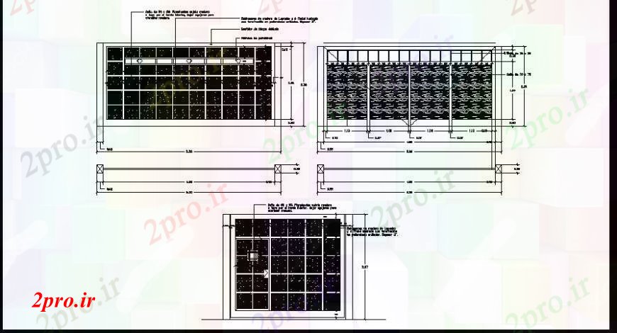 دانلود نقشه طراحی جزئیات ساختار ساخت و ساز جبهه بخش دیوار جزئیات (کد109941)