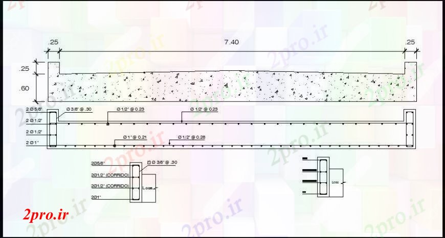 دانلود نقشه طراحی جزئیات ساختار بنیاد مقطعی جزئیات ساخت  (کد109942)