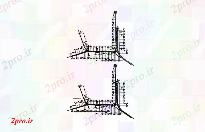 دانلود نقشه جزئیات لوله کشی کانال بخش و سیستم آبیاری  (کد109944)