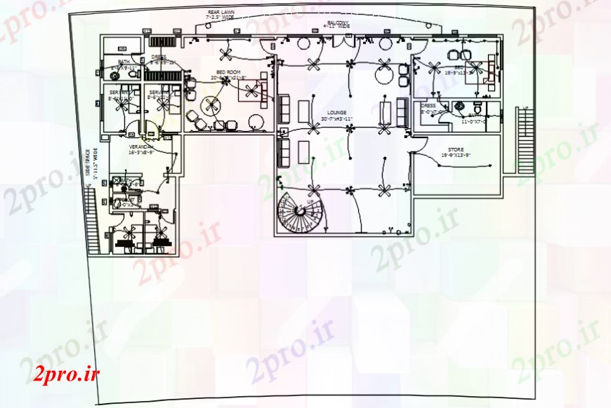 دانلود نقشه برق مسکونی خانه مسکونی طرحی های الکتریکی طرحی های 21 در 27 متر (کد109998)