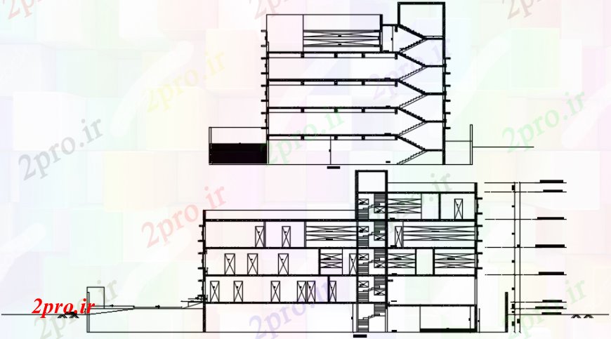 دانلود نقشه مسکونی  ، ویلایی ، آپارتمان  مسکونی نما آپارتمان   آپارتمان   و بخش (کد110014)