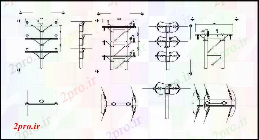 دانلود نقشه طراحی جزئیات ساختار بخش ساخت و ساز  پروژه (کد110042)