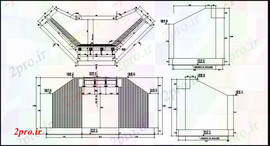 دانلود نقشه طراحی جزئیات ساختار دیوار ساخت و ساز جبهه  دو بعدی  جزئیات (کد110058)