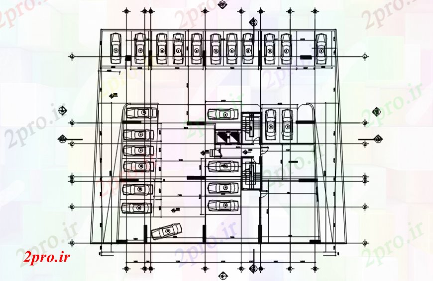دانلود نقشه مسکونی  ، ویلایی ، آپارتمان  طبقه پارکینگ جزئیات طراحی برای آپارتمان   ساخت و ساز (کد110101)
