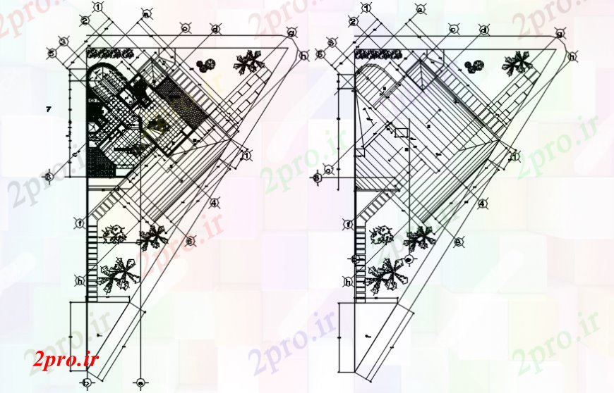 دانلود نقشه مسکونی  ، ویلایی ، آپارتمان  طرحی توزیع خانه مسکونی و پوشش طرح (کد110134)