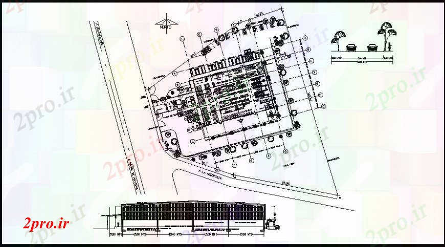 دانلود نقشه هتل - رستوران - اقامتگاه طراحی از یک هتل و بخش 10 در 25 متر (کد110156)