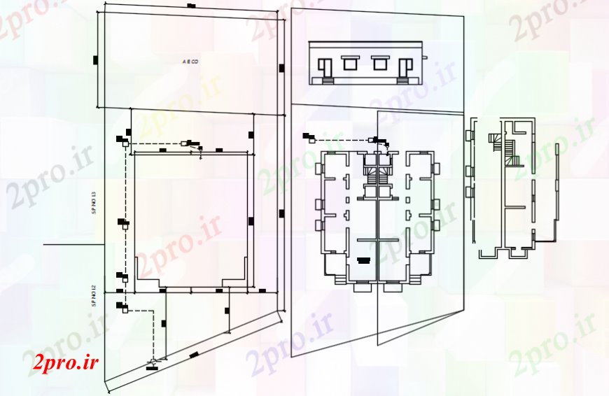 دانلود نقشه مسکونی  ، ویلایی ، آپارتمان  خانه نما و طرحی فریم ساختار  (کد110166)