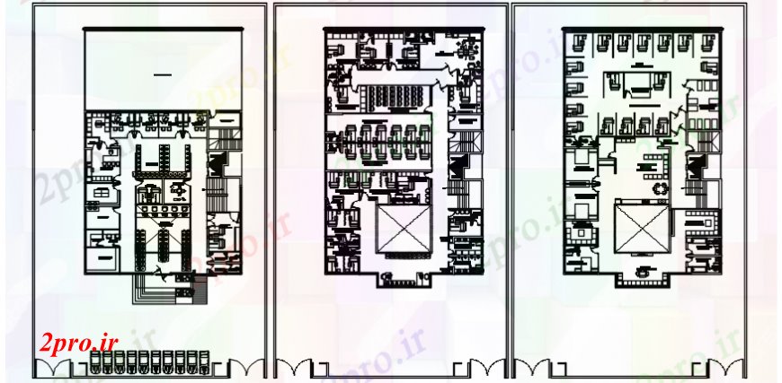 دانلود نقشه بیمارستان - درمانگاه - کلینیک چند متخصص ساختمان بیمارستان طرحی طبقه توزیع طراحی جزئیات 19 در 30 متر (کد110178)