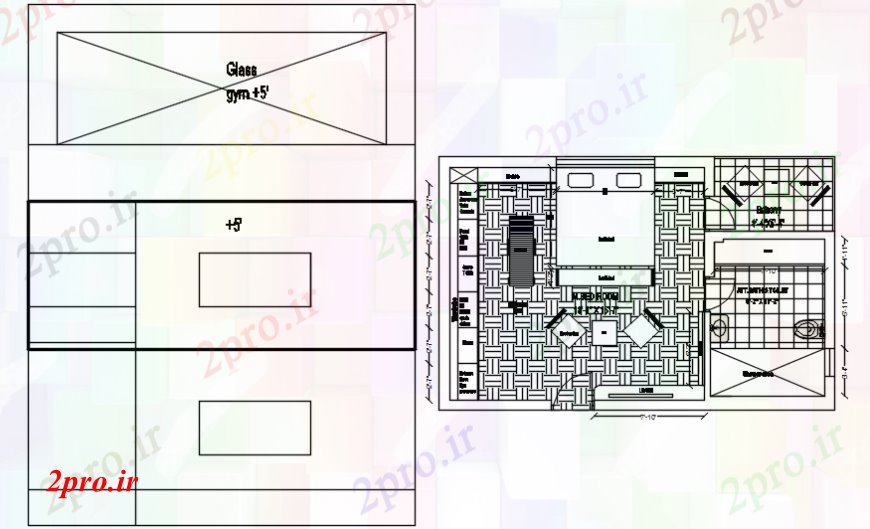 دانلود نقشه حمام مستر طرحی جامع طرحی اتاق خواب و مبلمان جزئیات طراحی  (کد110305)