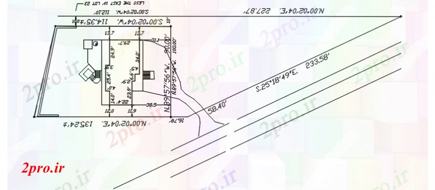 دانلود نقشه جزئیات پروژه های معماری عمومی طرحی منطقه سایت و نقشه محل جزئیات برای خانه (کد110318)