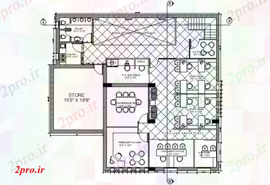 دانلود نقشه ساختمان اداری - تجاری - صنعتی دفتر طرحی برای اولین بار طرحی طبقه خودکار  (کد110363)