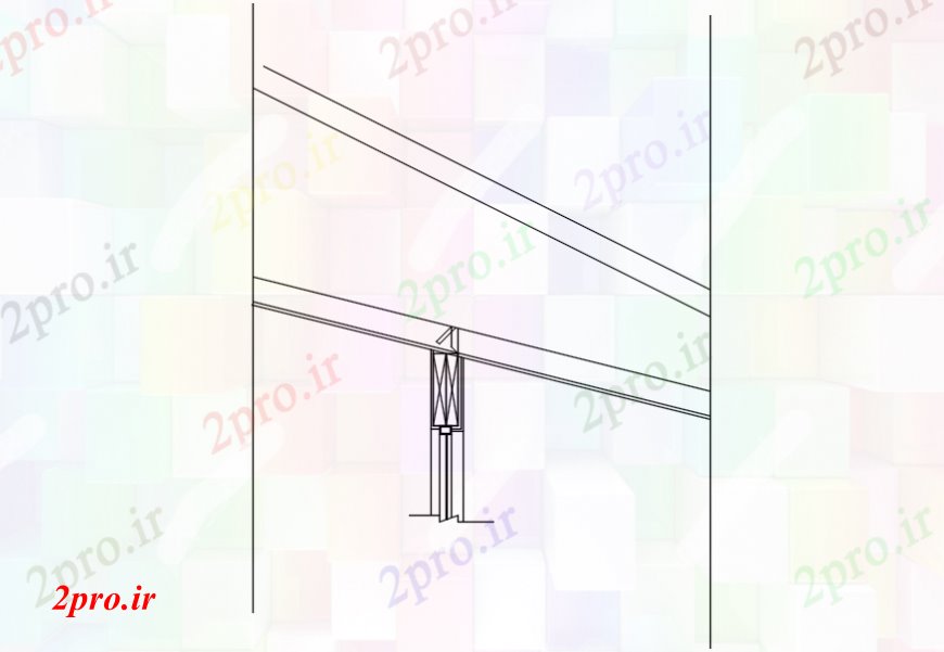 دانلود نقشه جزئیات طراحی در و پنجره  جفت درب  الگو طراحی جزئیات  (کد110369)