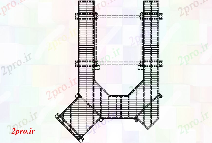 دانلود نقشه طراحی جزئیات ساختار دفتر فریم کف ساختار طراحی جزئیات (کد110371)