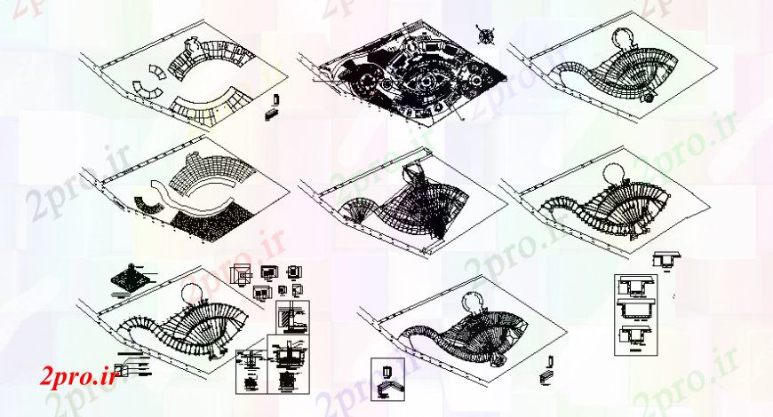 دانلود نقشه هتل - رستوران - اقامتگاه طراحی از یک هتل 105 در 200 متر (کد110400)