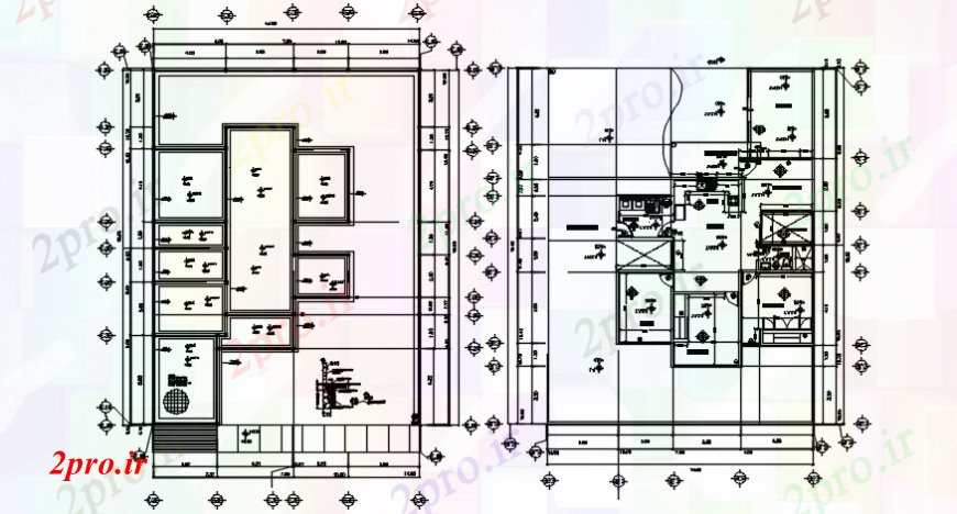 دانلود نقشه مسکونی  ، ویلایی ، آپارتمان   ساختار کار از یک خانه (کد110430)