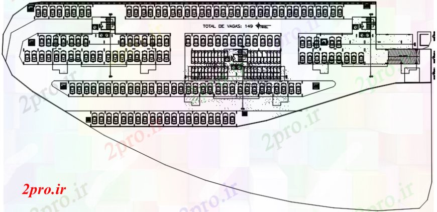دانلود نقشه مسکونی  ، ویلایی ، آپارتمان  جزئیات طرحی زیرزمین پارکینگ طرحی طبقه برای ساختمان های مسکونی (کد110468)