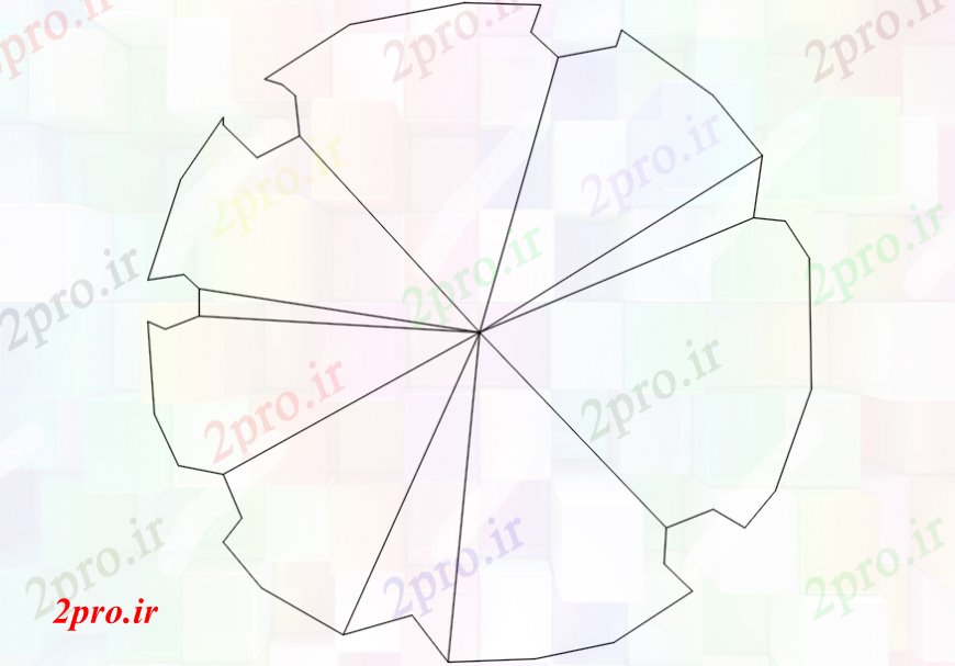 دانلود نقشه درختان و گیاهان درخت مشترک گیاه تزئینی جزئیات طراحی   (کد110525)