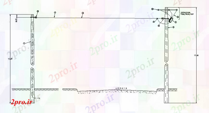 دانلود نقشه طراحی جزئیات ساختار درست بالای صفحه  طرح (کد110594)