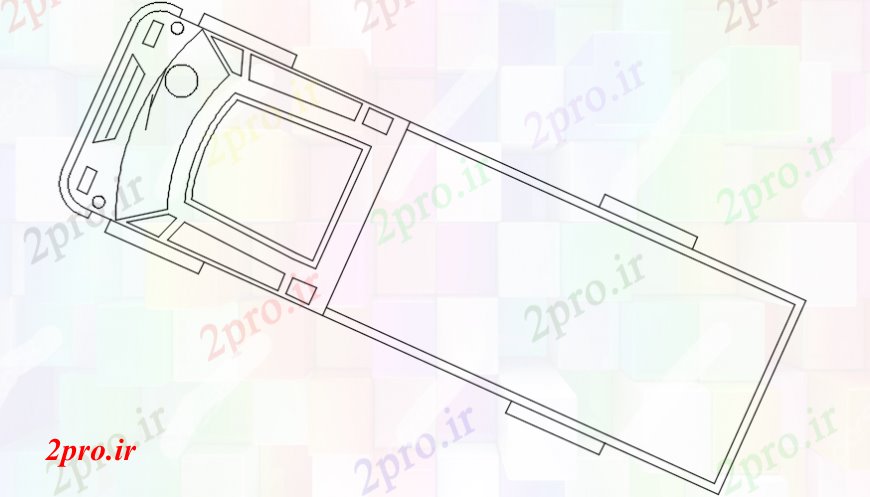 دانلود نقشه بلوک وسایل نقلیه بالای کامیون متقابل بلوک نما طراحی جزئیات (کد110641)