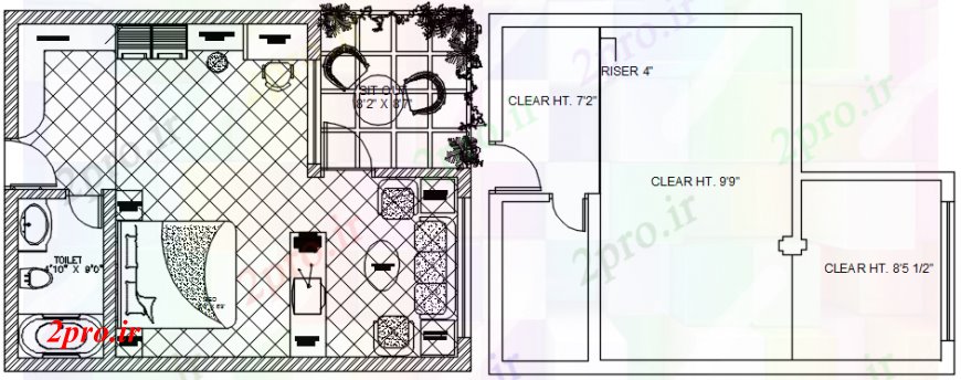 دانلود نقشه حمام مستر خانه اتاق خواب معماری طراحی های (کد110702)