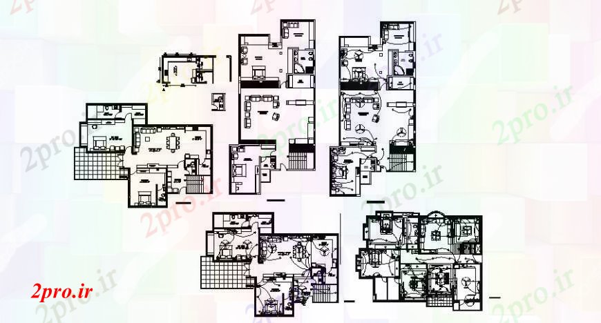 دانلود نقشه مسکونی  ، ویلایی ، آپارتمان  طراحی آپارتمان   مسکن جزئیات کف کار   (کد110870)