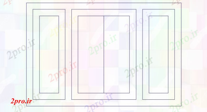 دانلود نقشه جزئیات طراحی در و پنجره واحد پنجره طراحی نما جزئیات دو بعدی 12 در 12 متر (کد110893)