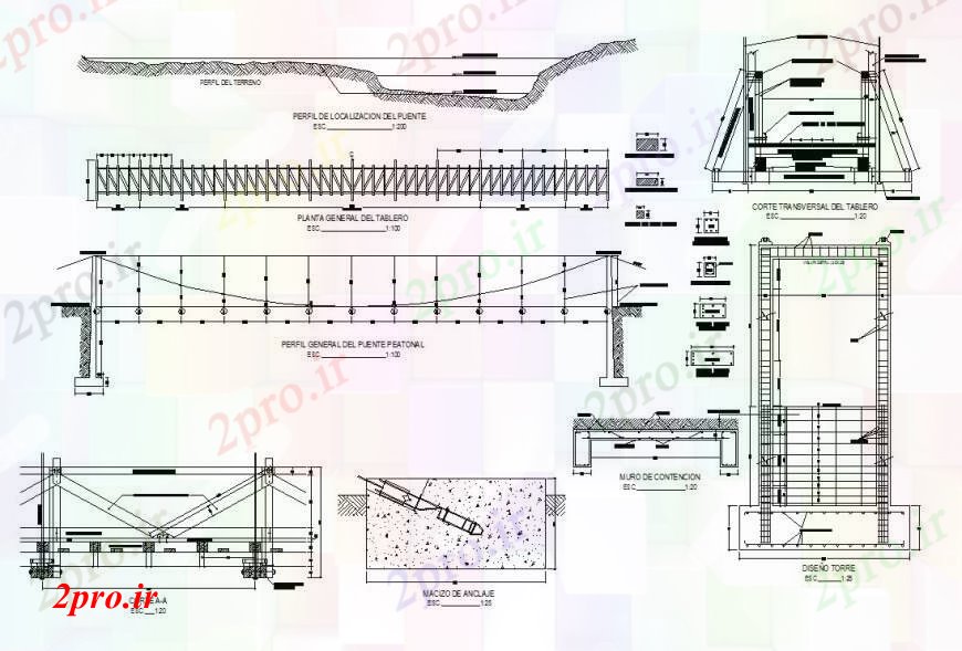 دانلود نقشه جزئیات ساخت و ساز دیوار ها و ساخت و ساز ستون جزئیات در   خودکار (کد110937)