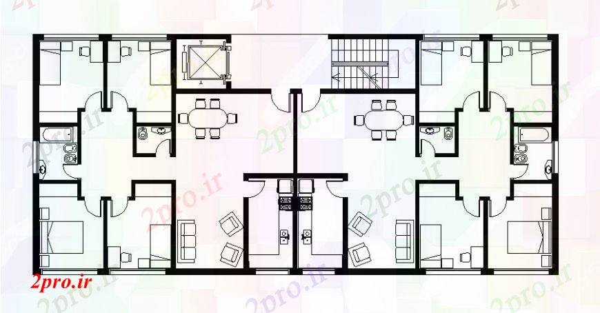 دانلود نقشه حمام مستر منطقه اتاق خواب طراحی جزئیات  دو بعدی    (کد110960)