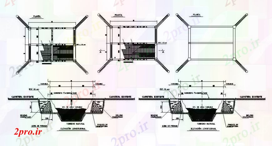 دانلود نقشه جزئیات ساخت پل ساختار ساخت و ساز پل جزئیات نقشه  دو بعدی   (کد110982)